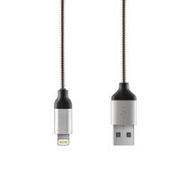 Metalen Lightning naar USB oplaad- en datakabel