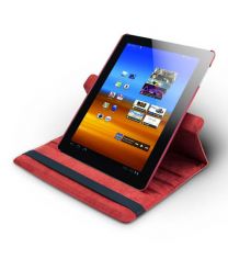 Roterende beschermcase voor Samsung Galaxy Tab 1 en 2 rood