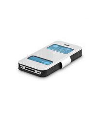 Cover met vensters voor iPhone 5(S) warm wit