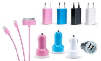 3 in 1 Charging set with Carplug/Wall adapter/ 3in1 cable 4 colors.