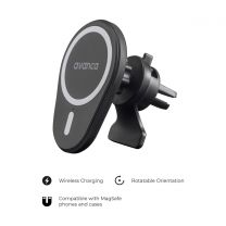 Avanca Snap&Go Magnetic Wireless Car Charger - Black