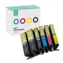 Ink cartridge set for Canon PGI-550XL (2x) + CLI-551XL black + blue + red + yellow