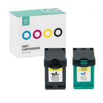 Ink cartridge set for HP 337XL (black) + 343XL (color)