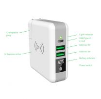 Wireless Powerbank Wall Adapter - White