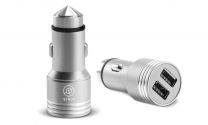 Sinji 2-in-1 USB Car Charger and Window Breaker | Black, Blue, Silver